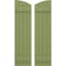 Ekena Millwork Americraft 4-Board (2 Batten) Wood Joined Board-n-Batten Shutters w/Ellipt Top, ARW101BE414X77MGH, PR ARW101BE414X77MGH - alternate 1